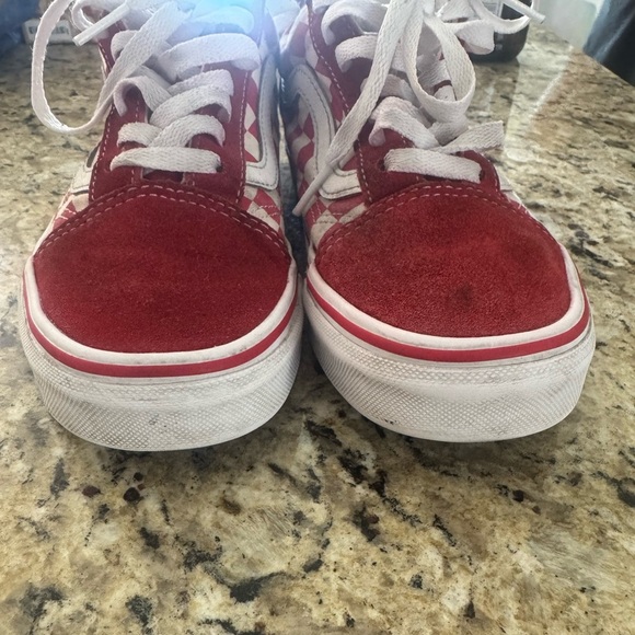 Vans Red and White Suede Sneakers Womens size 6.5 men's size 5 - Picture 5 of 5